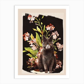 Cat In The Garden 2 Art Print