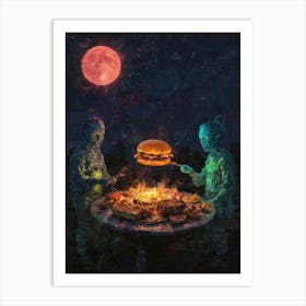 Burger Night Art Print