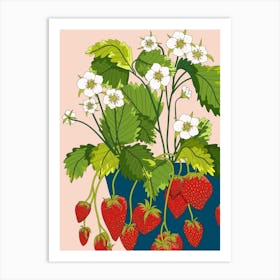 Strawberry Pot Art Print