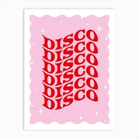 Disco Pink and Red Art Print