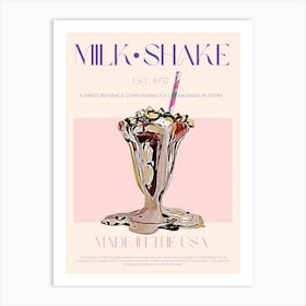 Milkshake Mid Century Art Print