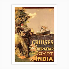 Cruises Of Gibraltar, Egypt And India Art Print