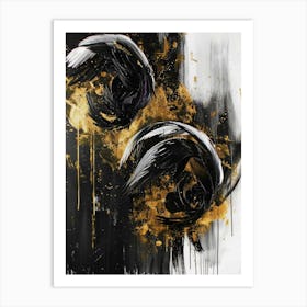 Black And Gold 107 Art Print