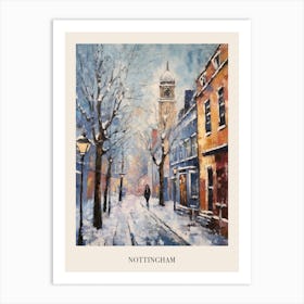 Vintage Winter Painting Poster Nottingham United Kingdom 1 Art Print