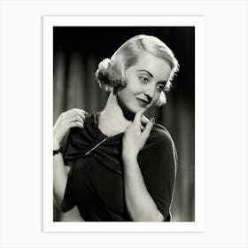 Actress Bette Davis Looking Glamorous Art Print