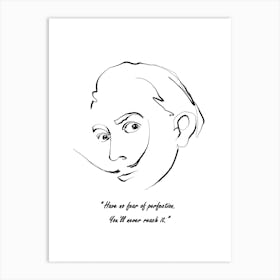 The Surrealist - line drawing Art Print