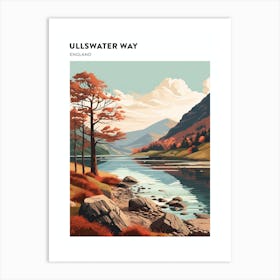 The Lake Districts Ullswater Way England 4 Hiking Trail Landscape Poster Art Print