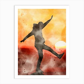 Man Of Life Silhouette Art Print