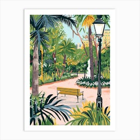 City Park Storybook Illustration 2 Art Print