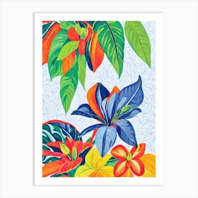 Gardenia Eclectic Boho Plant Art Print
