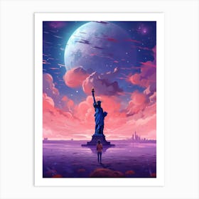 Statue Of Liberty New York Painting 1 Art Print