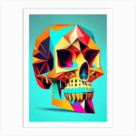 Skull With Geometric Designs 1 Pop Art Art Print