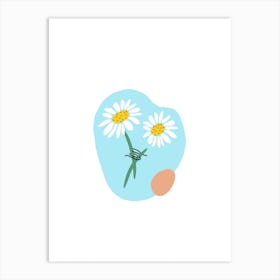 Lawn Daisy Flower Art Print