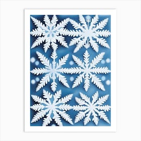 Winter Snowflake Pattern, Snowflakes, Rothko Neutral 4 Art Print