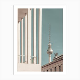 Berlin Television Tower Urban Vintage Style Art Print