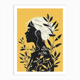 Silhouette Of A Woman 75 Art Print