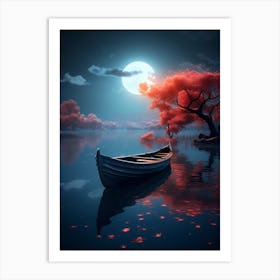 Boat On The Water Art Print