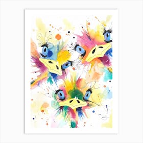 Crazy Ostrich 1 Art Print