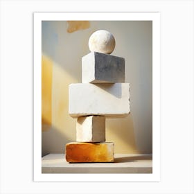 Stacked Blocks, Stones Art 1 Art Print