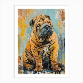 Chinese Shar Pei Acrylic Painting 2 Art Print