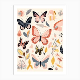 Set Of Butterflies Art Print