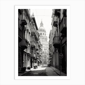 Genoa, Italy, Black And White Photography 3 Art Print