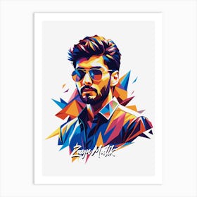 Zayn Malik One Direction 02 Portrait Music Icon WPAP Pop Art Art Print