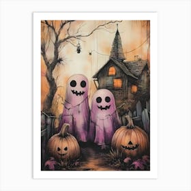 Ghosts In Front Of House 1 Art Print