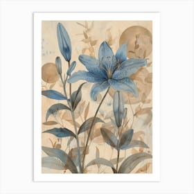 Blue Lily 5 Art Print