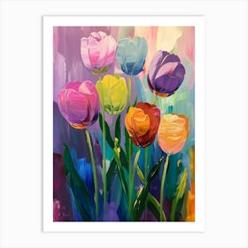 Colorful Tulips Art Print