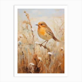 Bird Painting Robin 1 Art Print