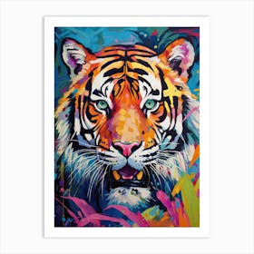 Tiger Art In Expressionism Style 1 Art Print