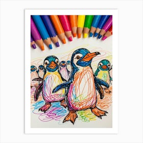 Penguins 11 Art Print