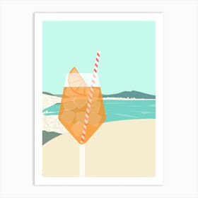 Spritz over Mount Vesuvius, Naples, Italy Art Print