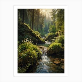 River In The Forest Art Print