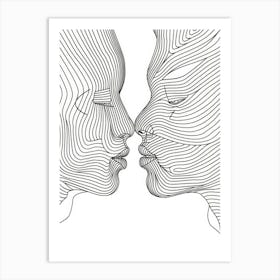 Minimalist Portrait Studies Woman Line 5 Art Print