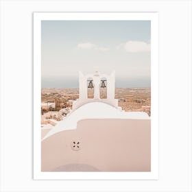 Greece Cathedral Bells Art Print