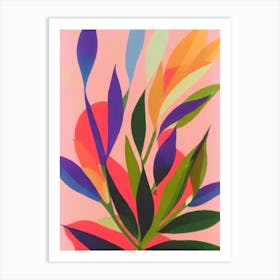 Bottlebrush Plant Colourful Illustration Art Print