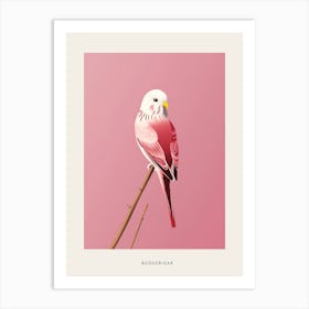 Minimalist Budgerigar 3 Bird Poster Art Print