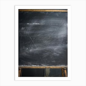 Abstract Communication Captured In A Photo Closeup Of A Grey Slate Smooth Smudged Chalk Surface De (5) Art Print