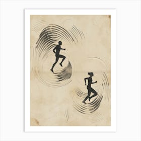 Running Silhouettes 1 Art Print