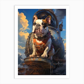 Steampunk Bulldog Art Print