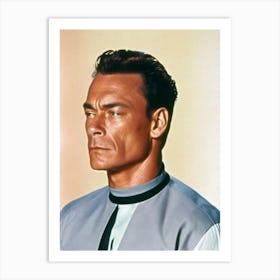 Jean Claude Van Damme Retro Collage Movies Art Print