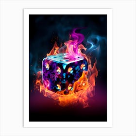 Fire Dice Art Print