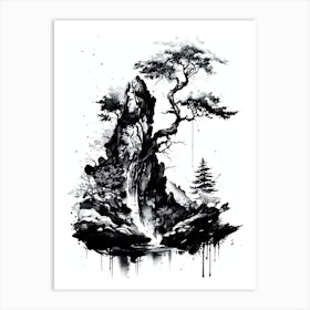 white and black 2 Art Print