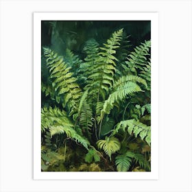 Soft Shield Fern Painting 2 Art Print