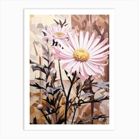 Flower Illustration Asters 4 Art Print