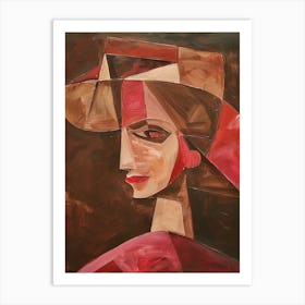 Woman In A Hat 2 Art Print