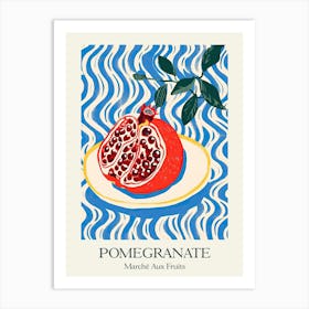 Marche Aux Fruits Pomegranate Fruit Summer Illustration 4 Art Print