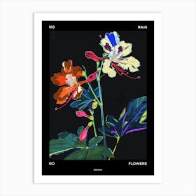 No Rain No Flowers Poster Geranium 1 Art Print